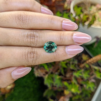 3.98 Ct. Bluish Green Prasiolite from Brazil Life Style