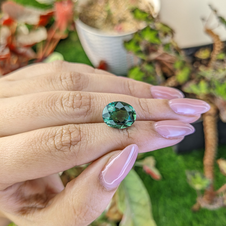 5.97 Ct. Bluish Green Prasiolite from Brazil