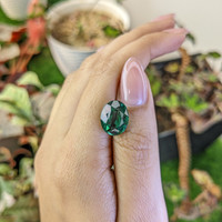 5.97 Ct. Bluish Green Prasiolite from Brazil Life Style