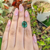 6.58 Ct. Bluish Green Prasiolite from Brazil Life Style