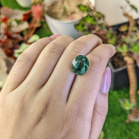 6.58 Ct. Bluish Green Prasiolite from Brazil Life Style
