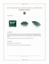 7.42 Ct. Bluish Green Prasiolite from Brazil Appraisal