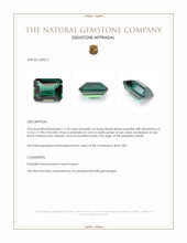 11.34 Ct. Bluish Green Prasiolite from Brazil Appraisal