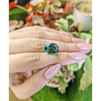 6.48 Ct. Bluish Green Prasiolite from Brazil Life Style
