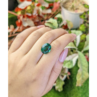 6.48 Ct. Bluish Green Prasiolite from Brazil Life Style