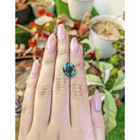 5.82 Ct. Bluish Green Prasiolite from Brazil Life Style