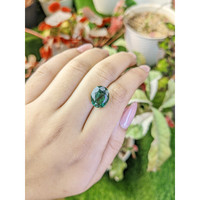 5.82 Ct. Bluish Green Prasiolite from Brazil Life Style