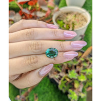 5.82 Ct. Bluish Green Prasiolite from Brazil Life Style