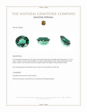 5.30 Ct. Bluish Green Prasiolite from Brazil Appraisal