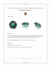 6.38 Ct. Bluish Green Prasiolite from Brazil Appraisal
