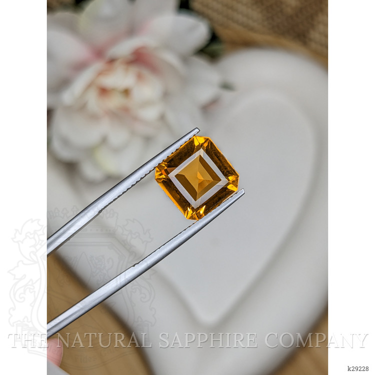 4.76 Ct. Orangish Yellow Citrine from Brazil