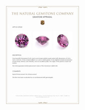 0.60 Ct. Pinkish Purple Spinel from Ceylon (Sri Lanka) Appraisal
