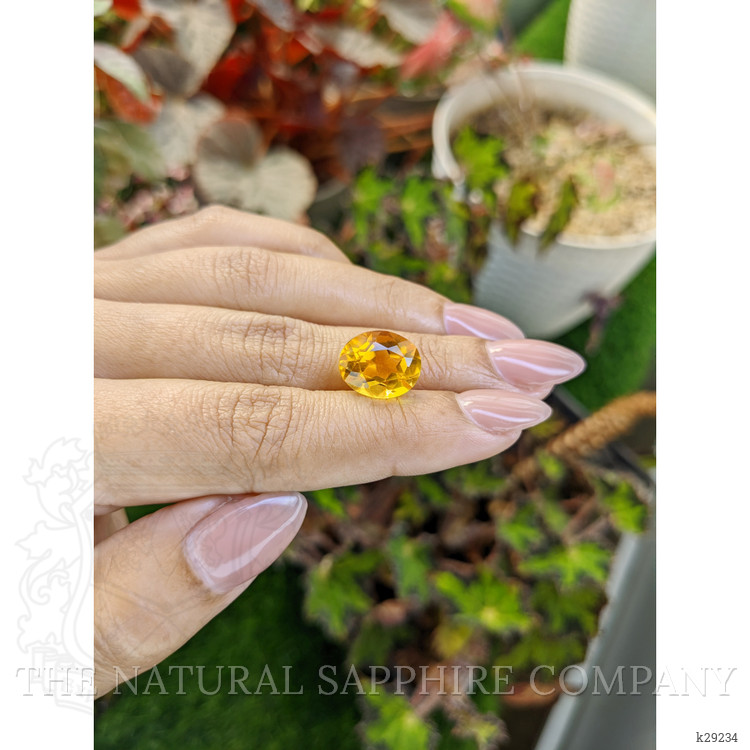 5.83 Ct. Orangish Yellow Citrine from Brazil