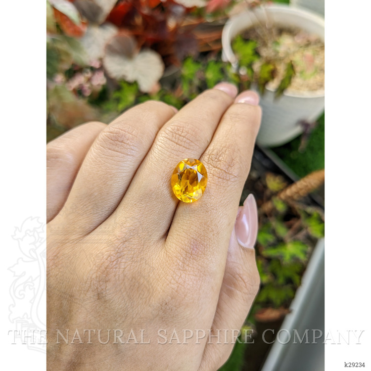 5.83 Ct. Orangish Yellow Citrine from Brazil