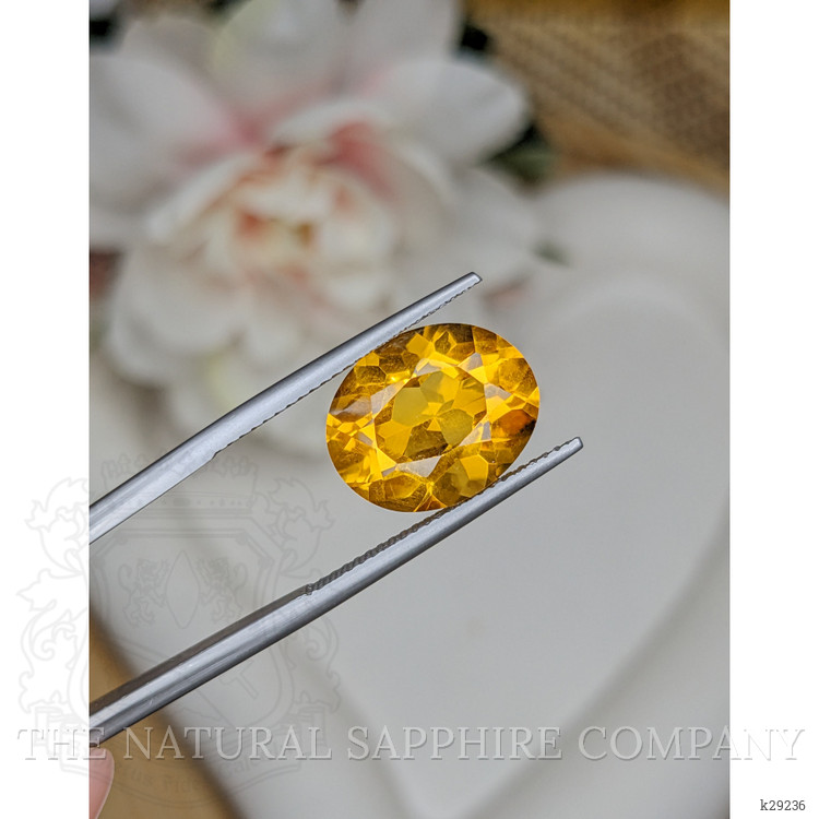 6.46 Ct. Orangish Yellow Citrine from Brazil