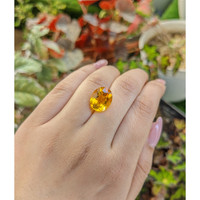 6.46 Ct. Orangish Yellow Citrine from Brazil Life Style