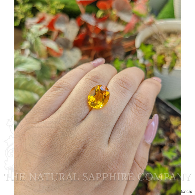 6.46 Ct. Orangish Yellow Citrine from Brazil