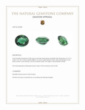 5.88 Ct. Bluish Green Prasiolite from Brazil Appraisal