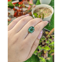 5.88 Ct. Bluish Green Prasiolite from Brazil Life Style