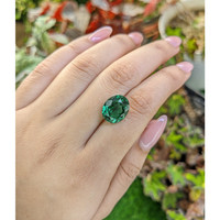 5.88 Ct. Bluish Green Prasiolite from Brazil Life Style