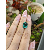 5.73 Ct. Bluish Green Prasiolite from Brazil Life Style