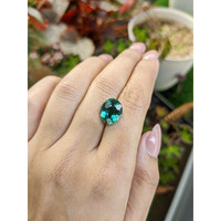 4.36 Ct. Bluish Green Prasiolite from Brazil Life Style
