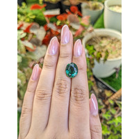 5.68 Ct. Bluish Green Prasiolite from Brazil Life Style