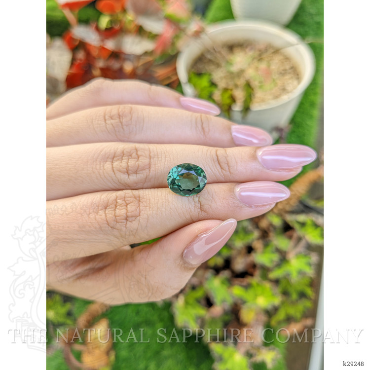 3.90 Ct. Bluish Green Prasiolite from Brazil