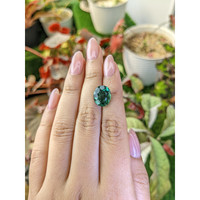 5.47 Ct. Bluish Green Prasiolite from Brazil Life Style