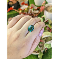 7.04 Ct. Bluish Green Prasiolite from Brazil Life Style