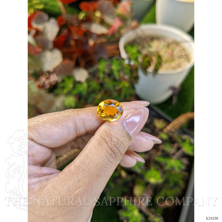 5.97 Ct. Orangish Yellow Citrine from Brazil