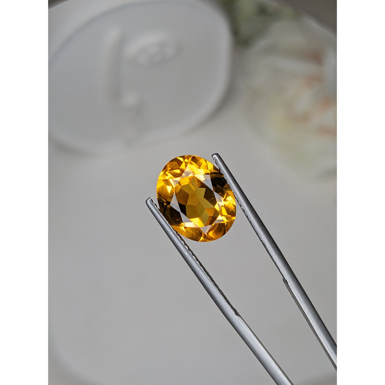 4.54 Ct. Orangish Yellow Citrine from Brazil