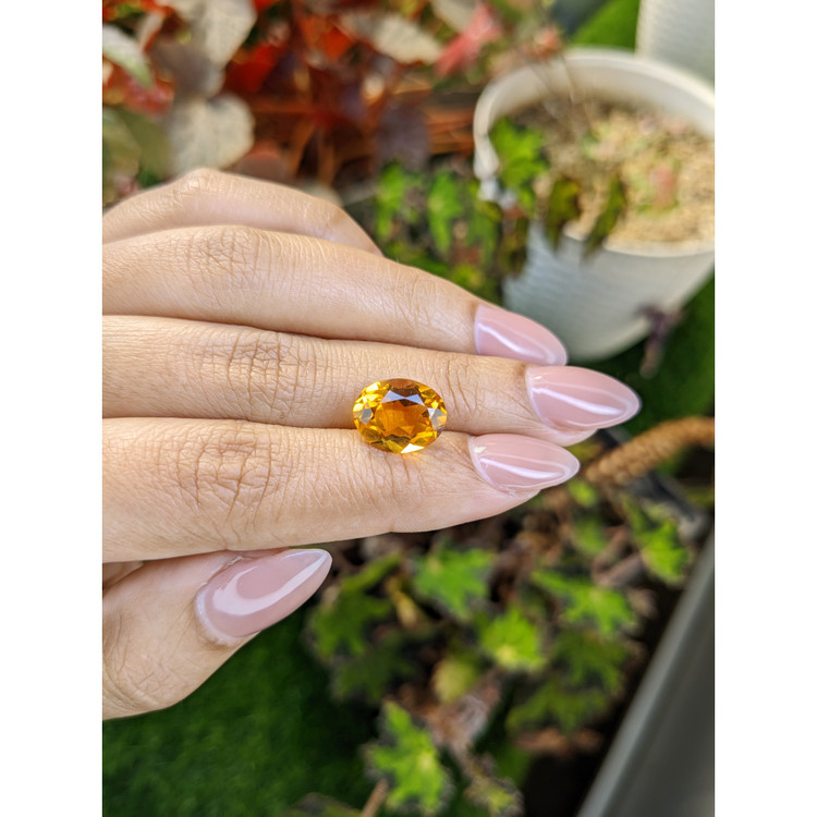 4.54 Ct. Orangish Yellow Citrine from Brazil