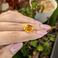 5.69 Ct. Yellowish Orange Citrine from Brazil Life Style