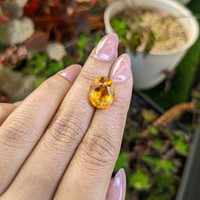 5.69 Ct. Yellowish Orange Citrine from Brazil Life Style