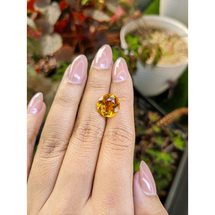 5.14 Ct. Orangish Yellow Citrine from Brazil