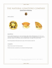 4.61 Ct. Yellow Citrine from Brazil Appraisal