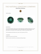7.08 Ct. Bluish Green Prasiolite from Brazil Appraisal