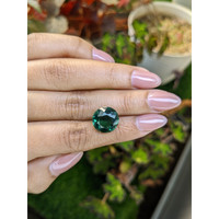 6.94 Ct. Bluish Green Prasiolite from Brazil Life Style