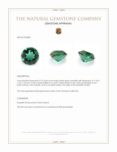 5.75 Ct. Bluish Green Prasiolite from Brazil Appraisal