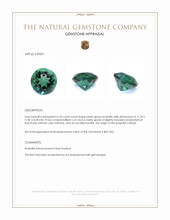 6.25 Ct. Bluish Green Prasiolite from Brazil Appraisal