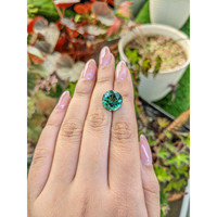 6.25 Ct. Bluish Green Prasiolite from Brazil Life Style