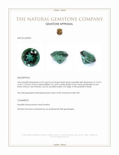 6.92 Ct. Bluish Green Prasiolite from Brazil Appraisal