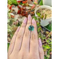 6.92 Ct. Bluish Green Prasiolite from Brazil Life Style