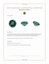 5.69 Ct. Bluish Green Prasiolite from Brazil Appraisal
