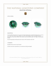 7.27 Ct. Bluish Green Prasiolite from Brazil Appraisal