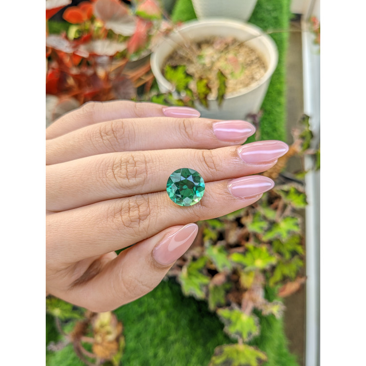 7.27 Ct. Bluish Green Prasiolite from Brazil