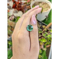 5.06 Ct. Bluish Green Prasiolite from Brazil Life Style