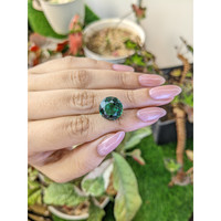 7.68 Ct. Bluish Green Prasiolite from Brazil Life Style