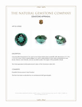 6.36 Ct. Bluish Green Prasiolite from Brazil Appraisal